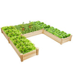  - U - Shaped Wooden Garden Raised Bed for Backyard and Patio - Outdoor Style Company