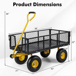  - Utility Garden Wagon with 4 Removable Side Panels and 900/1200 LBS Load Capacity - 53" x 30" x 42" - Outdoor Style Company