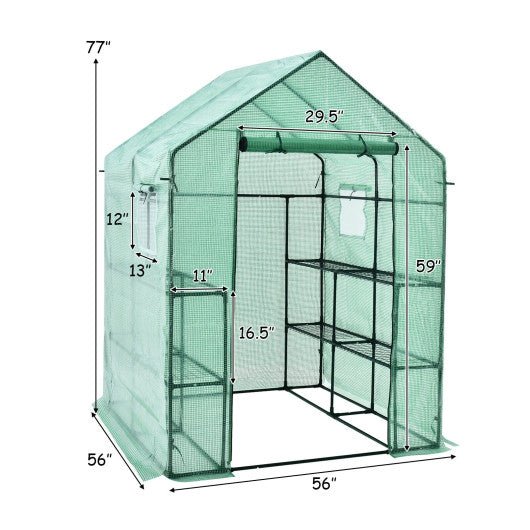  - Walk - in Greenhouse 56 x 56 x 77 Inch Gardening with Observation Windows - Outdoor Style Company