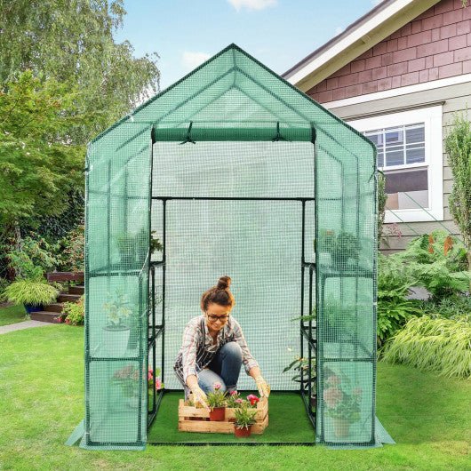  - Walk - in Greenhouse 56 x 56 x 77 Inch Gardening with Observation Windows - Outdoor Style Company