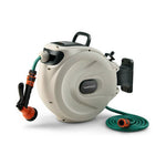  - Wall Mounted Retractable Garden Hose Reel with Hose Nozzle - Outdoor Style Company