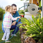  - Wall Mounted Retractable Garden Hose Reel with Hose Nozzle and Auto Rewind - Outdoor Style Company