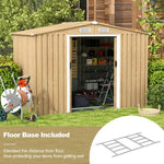  - Weather Resistant Galvanized Steel Shed with Tilted Roof for Backyard Garden Patio Lawn - Outdoor Style Company