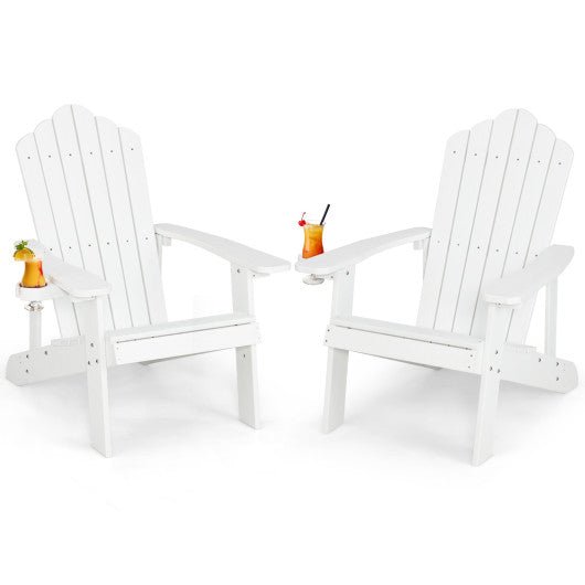  - Weather Resistant HIPS Outdoor Adirondack Chair with Cup Holder - Outdoor Style Company