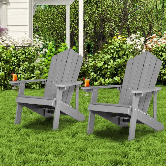  - Weather Resistant HIPS Outdoor Adirondack Chair with Cup Holder - Outdoor Style Company