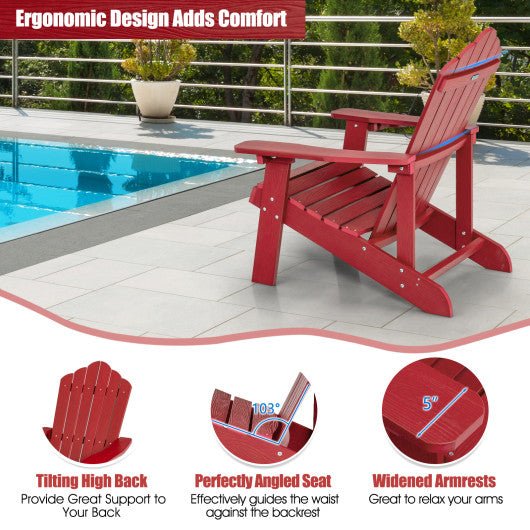  - Weather Resistant HIPS Outdoor Adirondack Chair with Cup Holder - Outdoor Style Company