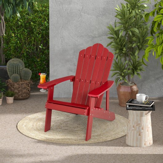  - Weather Resistant HIPS Outdoor Adirondack Chair with Cup Holder - Outdoor Style Company