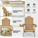  - Weather Resistant HIPS Outdoor Adirondack Chair with Cup Holder - Outdoor Style Company