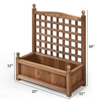  - Wood Planter Box with Trellis Weather - resistant Outdoor - Outdoor Style Company