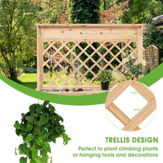  - Wood Raised Garden Bed with Trellis - Outdoor Style Company