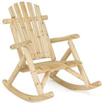  - Wood Single Porch Rocker Lounge Patio Rocking Chair - Outdoor Style Company