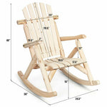  - Wood Single Porch Rocker Lounge Patio Rocking Chair - Outdoor Style Company