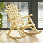  - Wood Single Porch Rocker Lounge Patio Rocking Chair - Outdoor Style Company