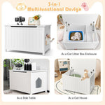  - Wooden Cat Litter Box Enclosure with Top Opening Side Table Furniture - Outdoor Style Company