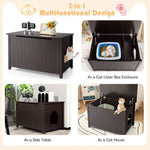  - Wooden Cat Litter Box Enclosure with Top Opening Side Table Furniture - Outdoor Style Company