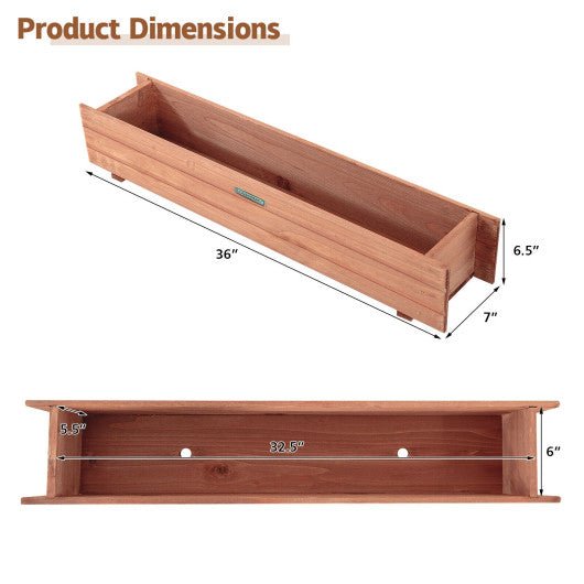  - Wooden Decorative Raised Garden Bed for Yard and Window - Outdoor Style Company