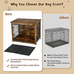  - Wooden Dog Crate Furniture with Double Door and Tray - Outdoor Style Company