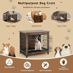  - Wooden Dog Crate Furniture with Tray and Double Door - Outdoor Style Company