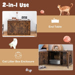  - Wooden Hidden Cabinet Cat Furniture with Divider - Outdoor Style Company