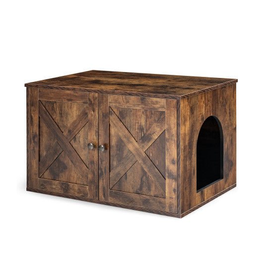  - Wooden Hidden Cabinet Cat Furniture with Divider - Outdoor Style Company