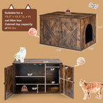  - Wooden Hidden Cabinet Cat Furniture with Divider - Outdoor Style Company