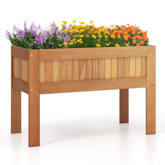  - Wooden Raised Garden Bed Solid Wood Elevated Planter Box with Legs - Outdoor Style Company