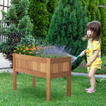  - Wooden Raised Garden Bed Solid Wood Elevated Planter Box with Legs - Outdoor Style Company