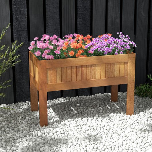  - Wooden Raised Garden Bed Solid Wood Elevated Planter Box with Legs - Outdoor Style Company