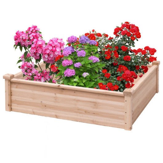  - Wooden Square Garden Vegetable Flower Bed - Outdoor Style Company