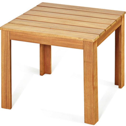  - Wooden Square Patio Coffee Bistro Table - Outdoor Style Company