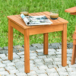  - Wooden Square Patio Coffee Bistro Table - Outdoor Style Company