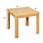  - Wooden Square Patio Coffee Bistro Table - Outdoor Style Company