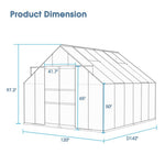 Greenhouses-10' W x 12' L Backyard Walk-in Greenhouse with Roof Vent,Sliding Doors - Outdoor Style Company