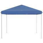 Outdoor and Garden-10' x 10' Canopy Tent Outdoor Pop-Up Canopy with Sidewalls, Instant Setup, 4 Mesh Walls for Party, Events, Backyard, Lawn, Blue - Outdoor Style Company