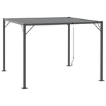Outdoor and Garden-10' x 10' Outdoor Louvered Pergola Patio Aluminum Gazebo Canopy with Adjustable Roof Sun Shade for Party, Lawn, Garden, Grey - Outdoor Style Company