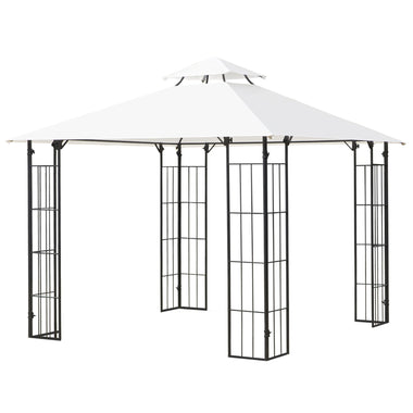 Outdoor and Garden-10' x 10' Outdoor Patio Gazebo Canopy with Vented Roof, Elegant Metal Frame, & Included Ground Stakes/Guy Ropes - Outdoor Style Company