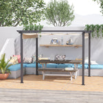 Outdoor and Garden-10' x 10' Retractable Pergola Canopy Patio Gazebo Sun Shelter with Aluminum Frame for Outdoors, Cream White - Outdoor Style Company