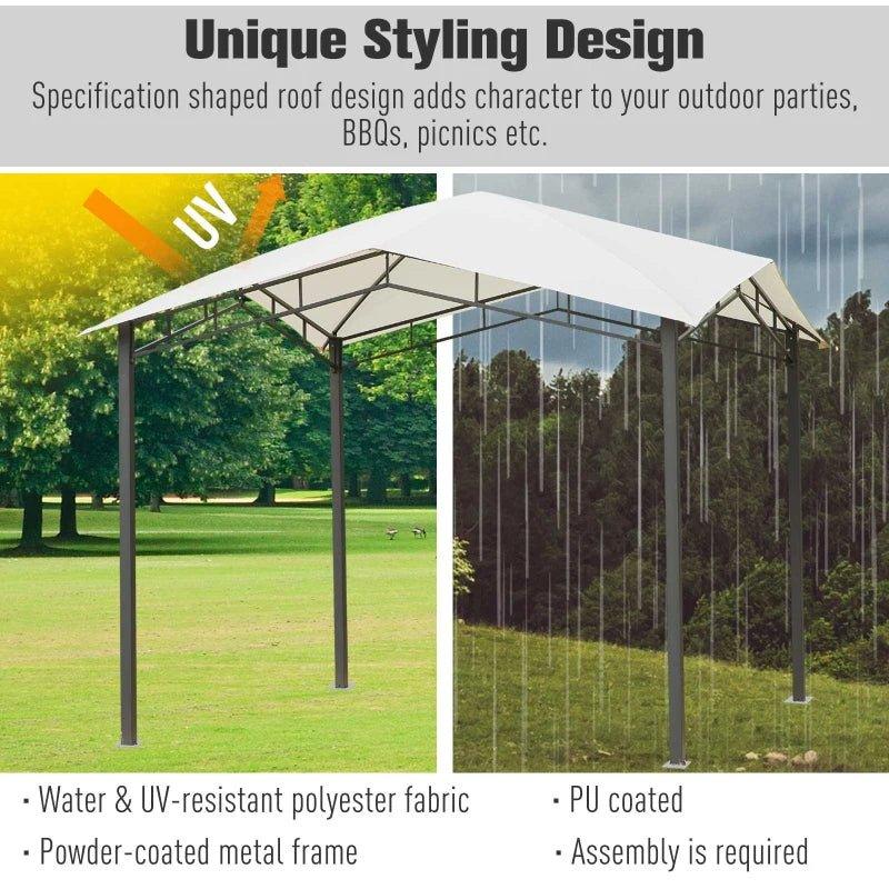 Outdoor and Garden-10' x 10' Soft Top Patio Gazebo Outdoor Canopy with Unique Geometric Design, Steel Frame, & Weather Roof - Outdoor Style Company