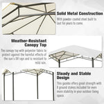 Outdoor and Garden-10' x 10' Soft Top Patio Gazebo Outdoor Canopy with Unique Geometric Design, Steel Frame, & Weather Roof - Outdoor Style Company