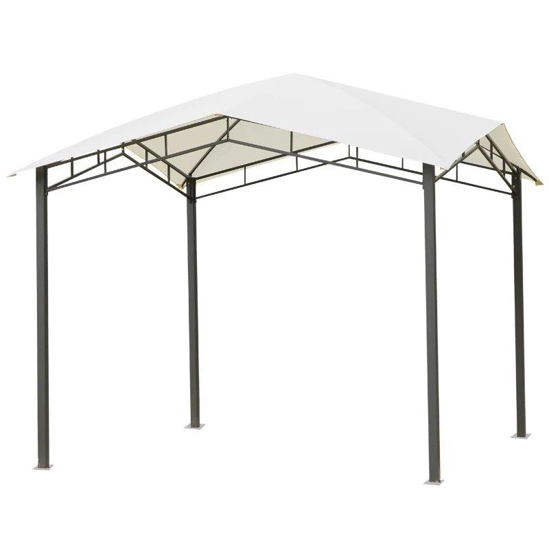 Outdoor and Garden-10' x 10' Soft Top Patio Gazebo Outdoor Canopy with Unique Geometric Design, Steel Frame, & Weather Roof - Outdoor Style Company