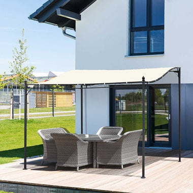 Pergolas-10' x 10' Steel Pergola with Durable & Spacious Weather-Resistant Design - Outdoor Style Company