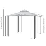 Outdoor and Garden-10' x 13' Outdoor Soft Top Gazebo Pergola with Curtains, 2-Tier Steel Frame Gazebo for Patio, Sage Gray - Outdoor Style Company