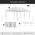 Miscellaneous-10' x 19' Pop Up Canopy with Easy Up Steel Frame, 3-Level Adjustable Height and Carrying Bag, Sun Shad, Party Tent for Patio, Backyard - Outdoor Style Company