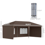 Outdoor and Garden-10' x 20' Pop Up Outdoor Party Tent with 4 Removable Sidewalls - Outdoor Style Company