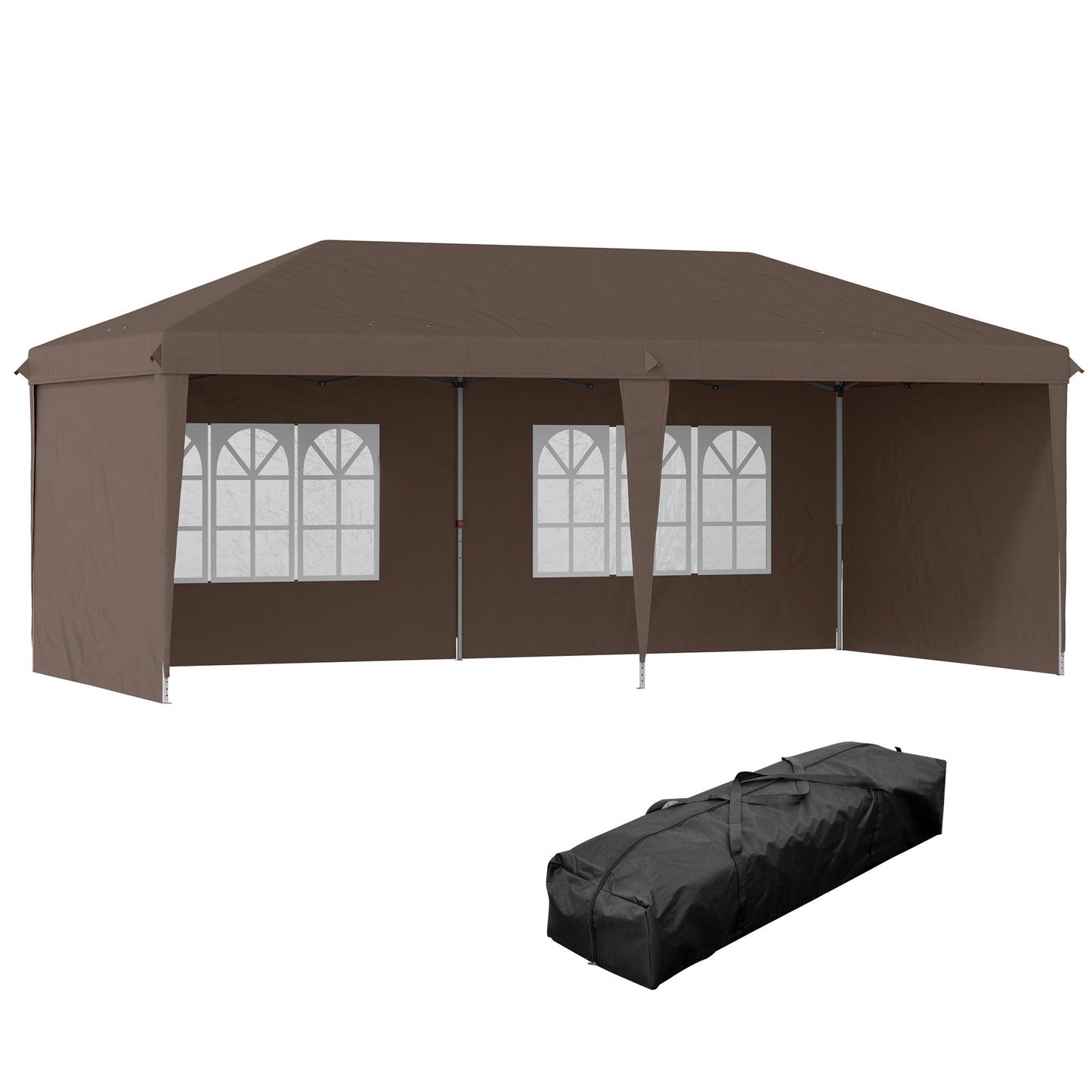 Outdoor and Garden-10' x 20' Pop Up Outdoor Party Tent with 4 Removable Sidewalls - Outdoor Style Company