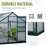 Outdoor and Garden-10' x 6' x 7' Garden Greenhouse for Backyard/Outdoor Use with Window and Door, Aluminum Frame, PC Board - Outdoor Style Company