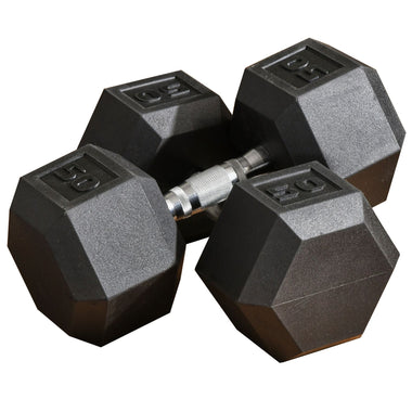 Sports and Fitness-100lbs Rubber Dumbbells Weight Set, 50lbs/Single Dumbbell Hand Weight Barbell for Body Fitness Training for Home Office Gym, Black - Outdoor Style Company