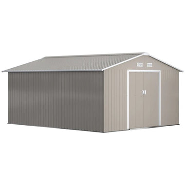 -11' W x 12' L x 6.6' H Garden Metal Shed, Storage Shed Utility Storage with Double Locking Doors for Bike, Yard Tools - Outdoor Style Company