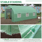 Outdoor and Garden-11.5' x 10' x 7' Outdoor Portable High Tunnel Greenhouse with Windows-Deep Green - Outdoor Style Company