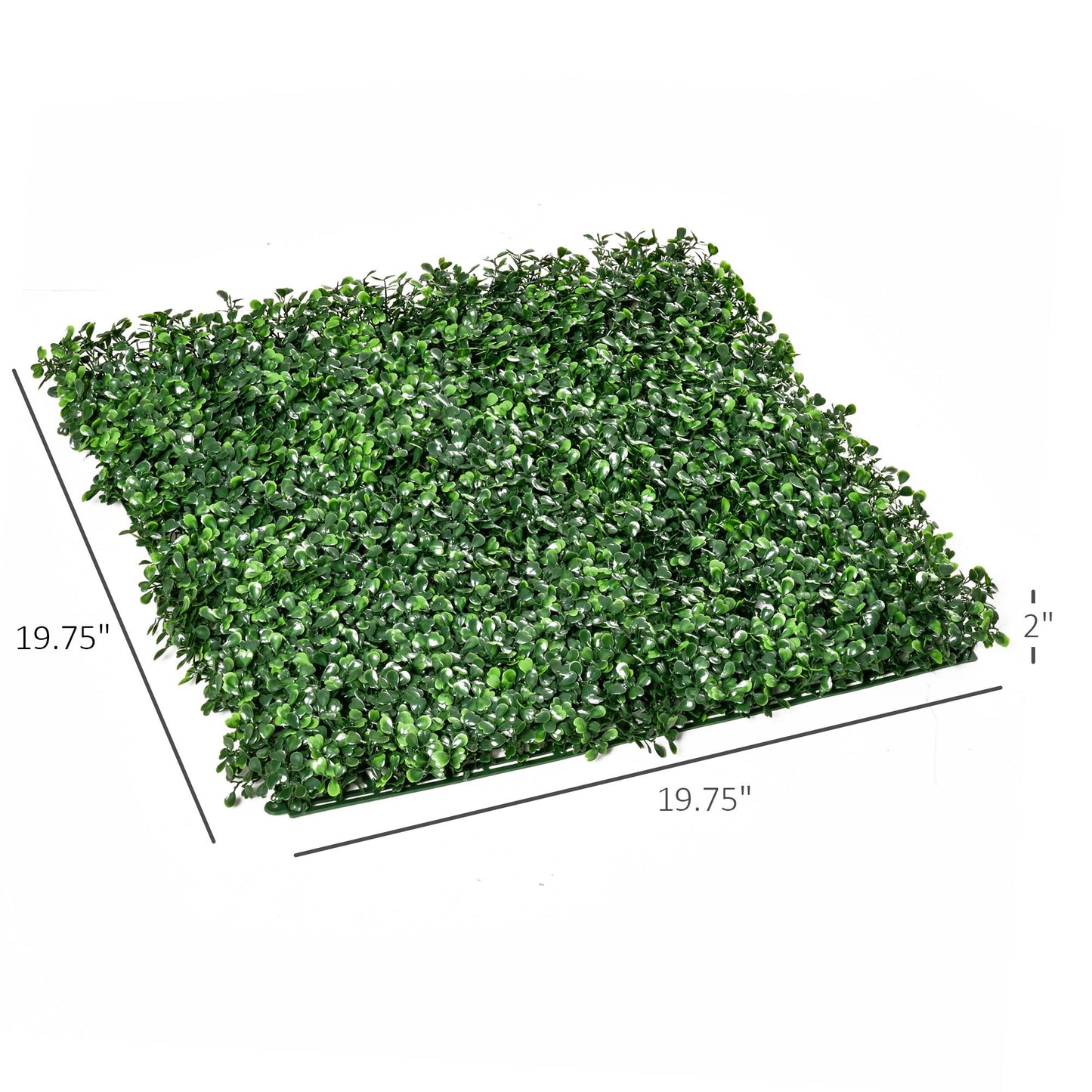 Miscellaneous-12-Piece 19.75" x 19.75" Milan Artificial Grass, Water Drainage, & Soft Feel, Light Green - Outdoor Style Company